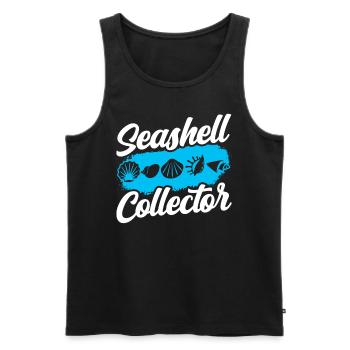Shell Collector Shell Collector Collect shells - Men's Premium Organic Tank Top - black - Front - AI Model Male 178 light (178cm)