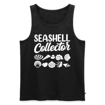 Shell Collector Shell Collector Collect shells - Men's Premium Organic Tank Top - black - Front - AI Model Male 178 light (178cm)