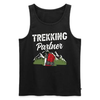 Trekking Partenaire Randonneur - Débardeur bio Premium Homme - noir - Devant - AI Model Male 178 light (178cm)