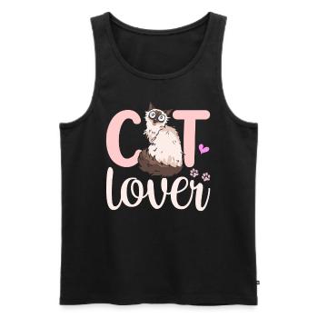 Cat Lovers Cat Cute Cats Pet - Men's Premium Organic Tank Top - black - Front - AI Model Male 178 light (178cm)