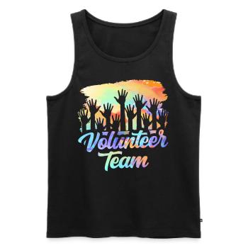 Volunteer Team Volunteer Profession - Men's Premium Organic Tank Top - black - Front - AI Model Male 178 light (178cm)