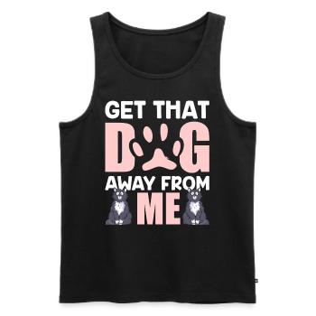 Take the dog away from me cat cat lover - Men's Premium Organic Tank Top - black - Front - AI Model Male 178 light (178cm)