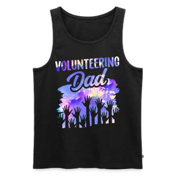 Volunteer Father Profession Voluntary Volunteer - Men's Premium Organic Tank Top - black - Front - AI Model Male 178 light (178cm)
