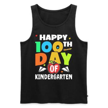 Happy 100 days in kindergarten 100 days - Men's Premium Organic Tank Top - black - Front - Michal (187cm)