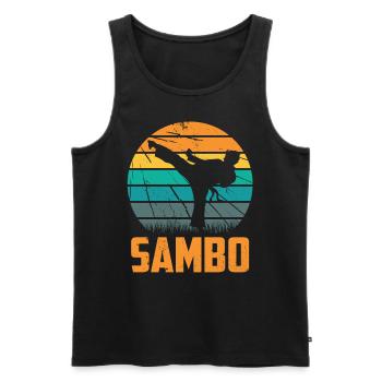 Sambo Trainer Martial Arts Martial Arts Training - Men's Premium Organic Tank Top - black - Front - Michal (187cm)