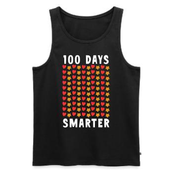 100 Tage Schlauer Lustig Sprüche Süß Team - Männer Premium Bio Tank Top - Schwarz - Vorne - Michal (187cm)
