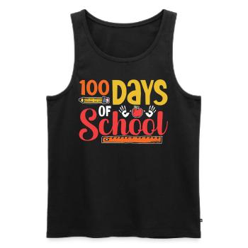100 Days School Team Funny Sayings Sweet - Men's Premium Organic Tank Top - black - Front - AI Model Male 178 light (178cm)
