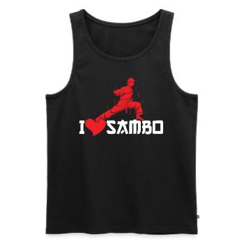 Sambo Arts Martiaux Entraînement Entraîneur d’Arts Martiaux - Débardeur bio Premium Homme - noir - Devant - Michal (187cm)