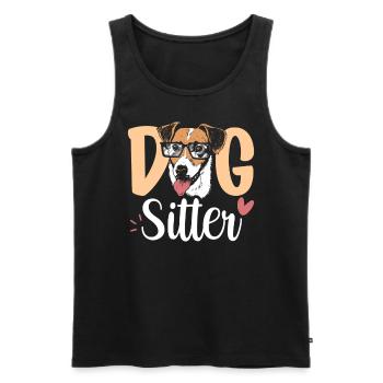 Dog Sitter Dog Dog Sitting - Débardeur bio Premium Homme - noir - Devant - AI Model Male 178 light (178cm)