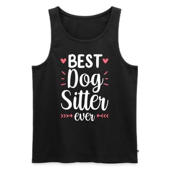 Meilleur Dog Sitter Ever Dog Dog Sitting - Débardeur bio Premium Homme - noir - Devant - AI Model Male 178 light (178cm)