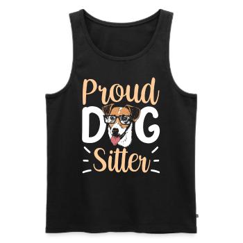 Stolzer Hundesitter Hundesitting Hund Dog Sitting - Männer Premium Bio Tank Top - Schwarz - Vorne - Michal (187cm)