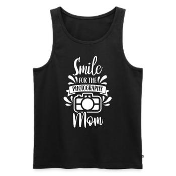 Smile for the Photographing Mother Camera Mama - Men's Premium Organic Tank Top - black - Front - Michal (187cm)