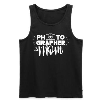 Photographer Mom Mama Fotografie Fotografin - Männer Premium Bio Tank Top - Schwarz - Vorne - Michal (187cm)