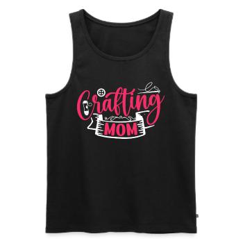 Basteln Mama Bastler Bastel Mutter - Männer Premium Bio Tank Top - Schwarz - Vorne - Michal (187cm)