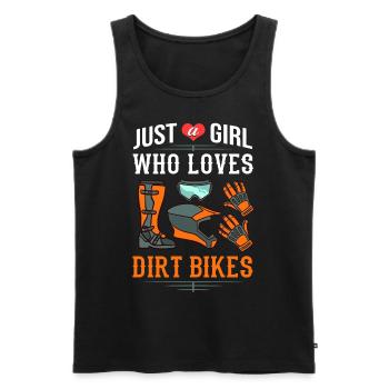 Dirt Bike Motocross Électrique Riding MX Rider - Débardeur bio Premium Homme - noir - Devant - Michal (187cm)