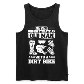 Dirt Bike Motocross Électrique Riding MX Rider - Débardeur bio Premium Homme - noir - Devant - Michal (187cm)