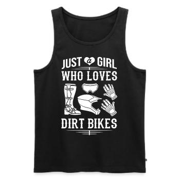 Dirt Bike Motocross Électrique Riding MX Rider - Débardeur bio Premium Homme - noir - Devant - Michal (187cm)