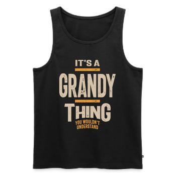 Männer Es ist eine grandiose Sache Lustiger Papa Opa - Männer Premium Bio Tank Top - Schwarz - Vorne - Michal (187cm)