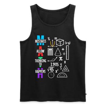 Mistakes Allow Thinking To Happen - Men's Premium Organic Tank Top - black - Front - AI Model Male 178 light (178cm)