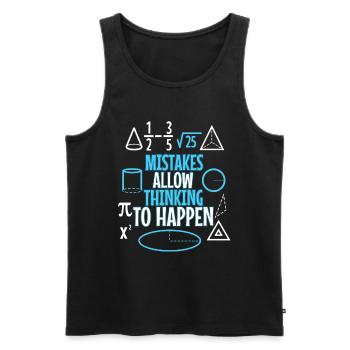 Mistakes Allow Thinking To Happen - Men's Premium Organic Tank Top - black - Front - AI Model Male 178 light (178cm)