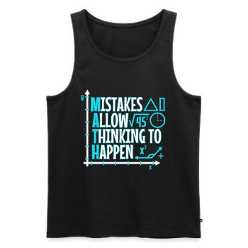 Mistakes Allow Thinking To Happen - Men's Premium Organic Tank Top - black - Front - AI Model Male 178 light (178cm)