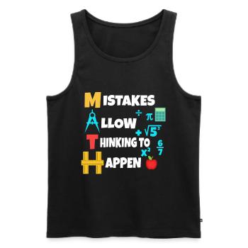 Dear math grow up and solve your own problems - Men's Premium Organic Tank Top - black - Front - AI Model Male 178 light (178cm)
