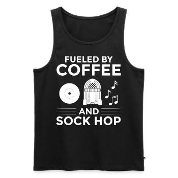 Sock Hop Sox 50s Musik Party Tanz 1950s Tänzer - Männer Premium Bio Tank Top - Schwarz - Vorne - AI Model Male 178 light (178cm)