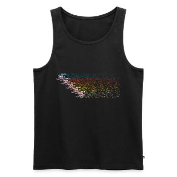Schneemobil Retro Sternen Parade für - Männer Premium Bio Tank Top - Schwarz - Vorne - Michal (187cm)