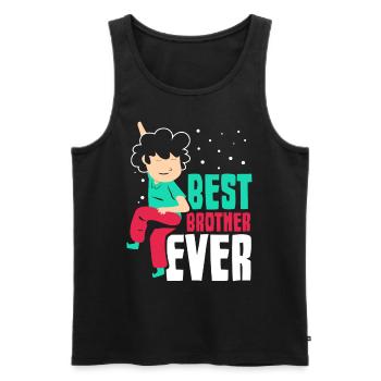 Bester Bruder Aller Zeiten Brüder Freund Team - Männer Premium Bio Tank Top - Schwarz - Vorne - Michal (187cm)