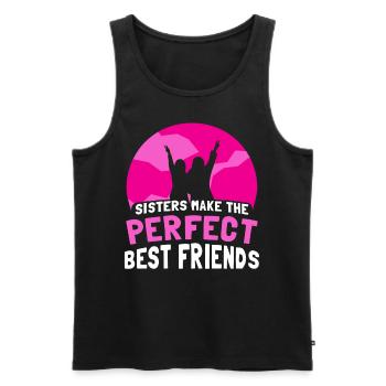 Sisters are the perfect best friends team - Men's Premium Organic Tank Top - black - Front - Michal (187cm)