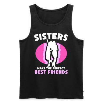 Sisters are the perfect best friends team - Men's Premium Organic Tank Top - black - Front - Michal (187cm)