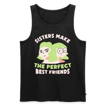 Sisters are the perfect best friends team - Men's Premium Organic Tank Top - black - Front - Michal (187cm)