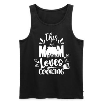 Cette mère adore cuisiner chef maman cuisinière - Débardeur bio Premium Homme - noir - Devant - Michal (187cm)
