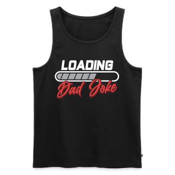 Dad Joke Papa Joke Jokes Father - Men's Premium Organic Tank Top - black - Front - AI Model Male 178 light (178cm)