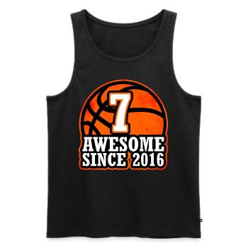 Basketball birthday 7 years old - Men's Premium Organic Tank Top - black - Front - Michal (187cm)