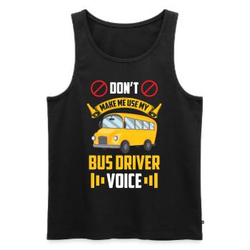 My Bus Driver Voice Bus Driving Coach - Men's Premium Organic Tank Top - black - Front - Michal (187cm)