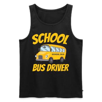School bus driver School bus Coach Travel bus - Men's Premium Organic Tank Top - black - Front - Michal (187cm)