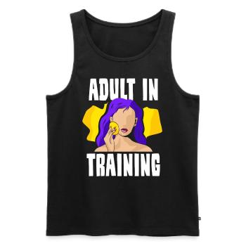 Adulte en éducation Anniversaire d’adulte - Débardeur bio Premium Homme - noir - Devant - AI Model Male 178 light (178cm)