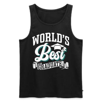 World's Best Graduate Graduation Party Graduates - Men's Premium Organic Tank Top - black - Front - Michal (187cm)