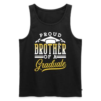Stolzer Bruder Eines Absolventen Absolvent - Männer Premium Bio Tank Top - Schwarz - Vorne - AI Model Male 178 light (178cm)