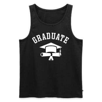 Graduate Graduate Graduate Festival - Men's Premium Organic Tank Top - black - Front - AI Model Male 178 light (178cm)