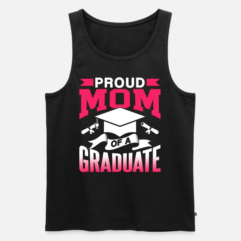 Stolze Mutter Einer Absolventin Abschluss - Männer Premium Bio Tank Top - Schwarz