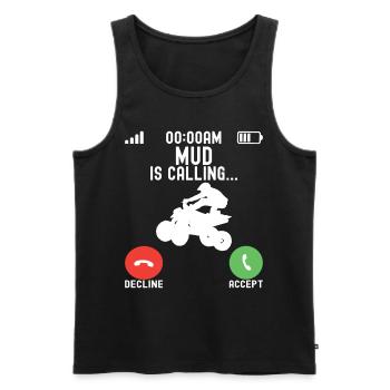 Quad Bike Quadfahrer - Männer Premium Bio Tank Top - Schwarz - Vorne - AI Model Male 178 light (178cm)