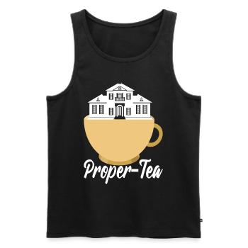 Marqueur immobilier Markler Immobilien - Débardeur bio Premium Homme - noir - Devant - Michal (187cm)