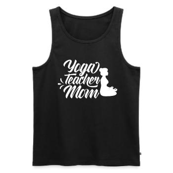 Professeur de yoga Maman Professeur de yoga Hobby MamanMa mère - Débardeur bio Premium Homme - noir - Devant - AI Model Male 178 light (178cm)