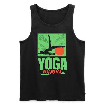 Yoga Mama Hobby Mother Mommy - Men's Premium Organic Tank Top - black - Front - AI Model Male 178 light (178cm)