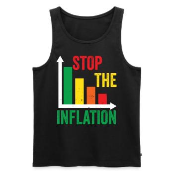 Inflation Stops Money Printing Stagflation - Men's Premium Organic Tank Top - black - Front - Michal (187cm)
