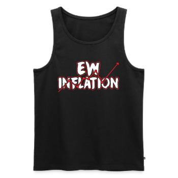 Inflation Impression monétaire Stagflation Humour - Débardeur bio Premium Homme - noir - Devant - AI Model Male 178 light (178cm)