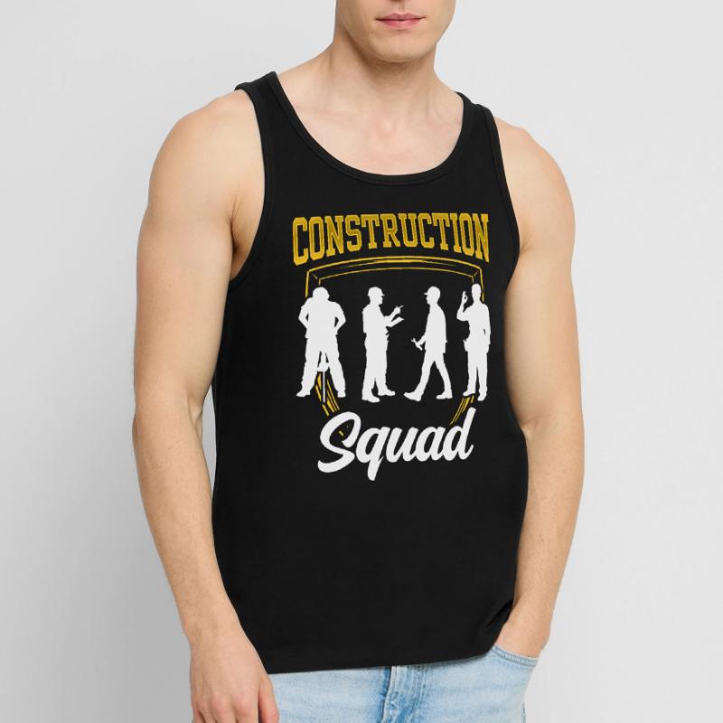 Équipe de construction Travail d’équipe Chantier de construction Ouvrier de construction Équipe de construction Débardeur bio Premium Homme