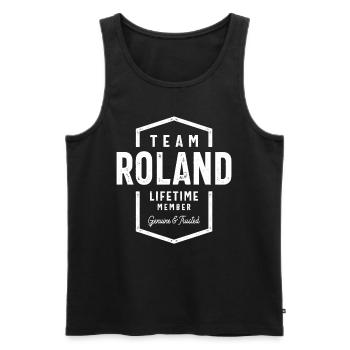 Team Roland Lifetime Member Personalisierter Name - Männer Premium Bio Tank Top - Schwarz - Vorne - Michal (187cm)